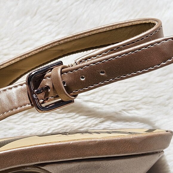 NATURALIZER, Rose gold sling back pointed pumps with stylish buckle detail - Picture 13 of 15